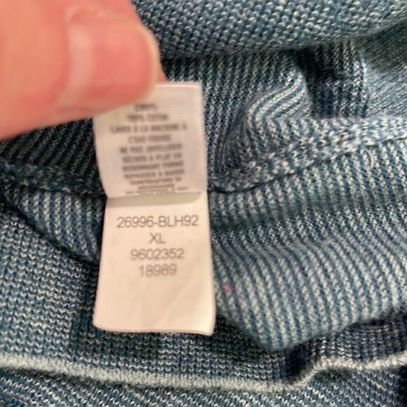 𝅺BONOBOS Slim Lightweight Feeder Stripe Crewneck Pullover Sweater Sz XL - Picture 15 of 15